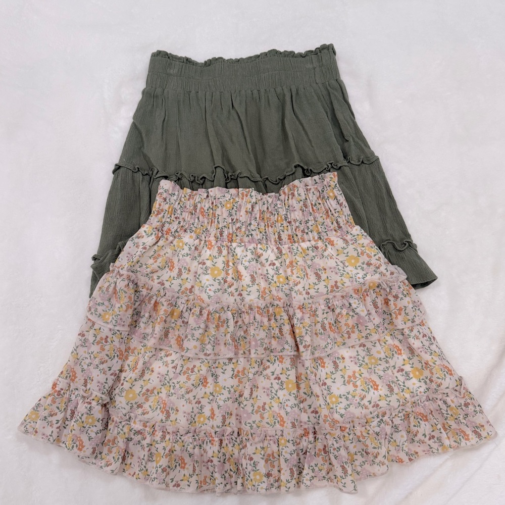 Lot Ruffled Mini Skirts XS S